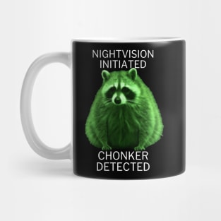 Fat nightvision raccoon Mug